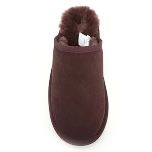 Australia Luxe Men's Brown Mool Genuine Shearling Lined Slippers. Size 10